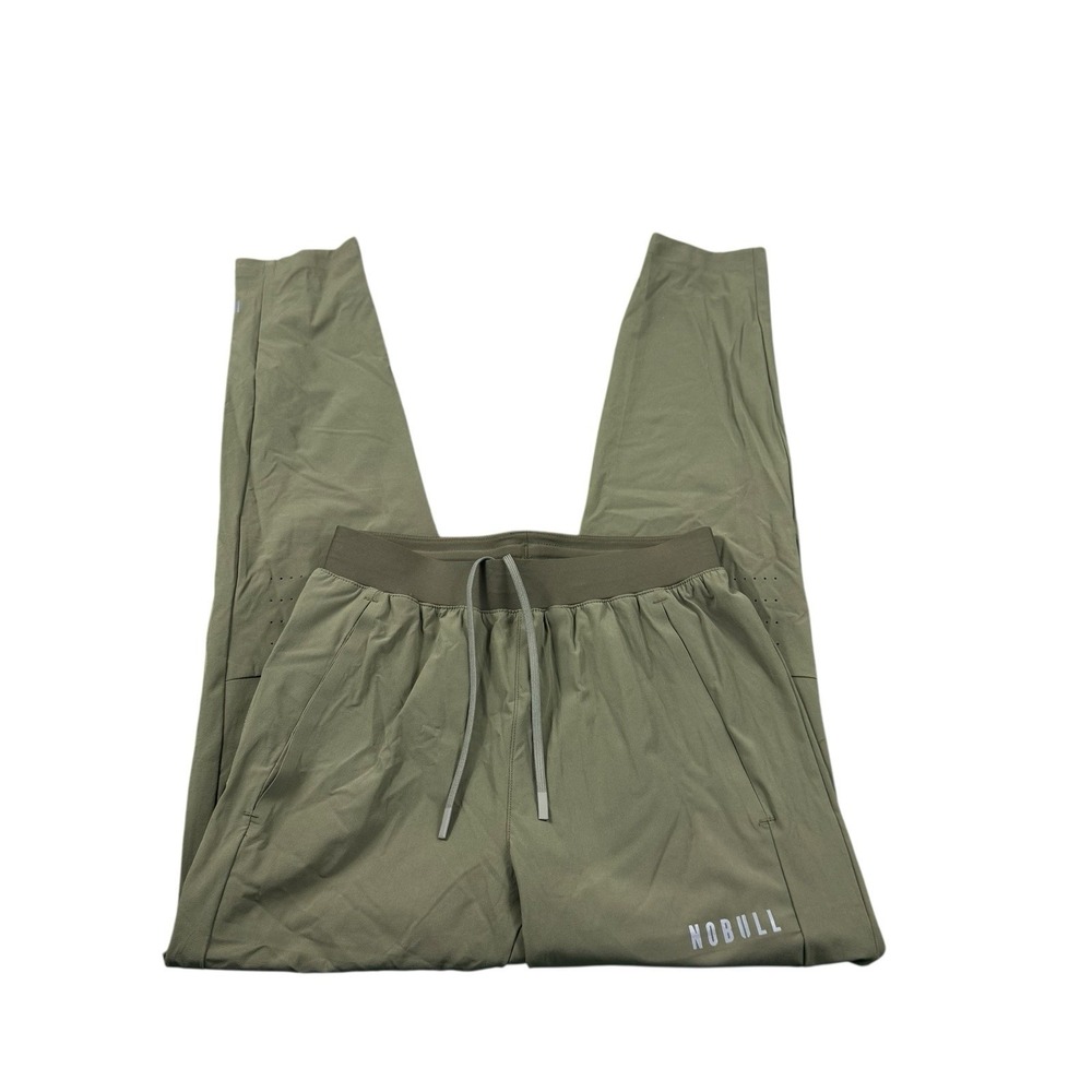 NOBULL Men’s Army Green Drawstring Performance Athletic Pants Joggers Small